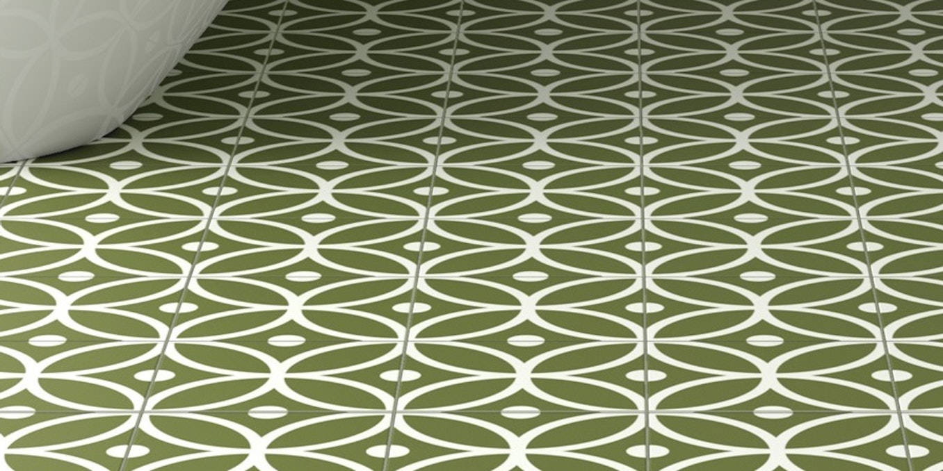 Gorgeous Green Floor Tiles