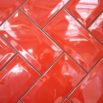 Hrbvbr04 1 red metro style bevelled wall tile