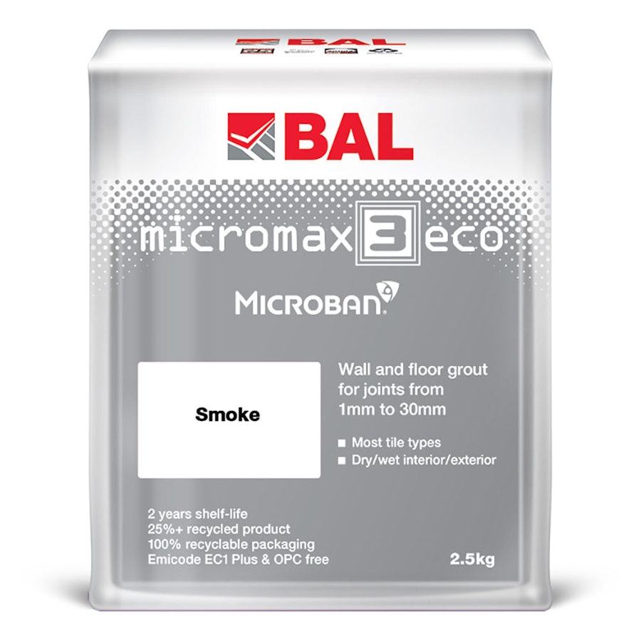 2.5kg BAL Micromax 3 Eco Smoke Grout