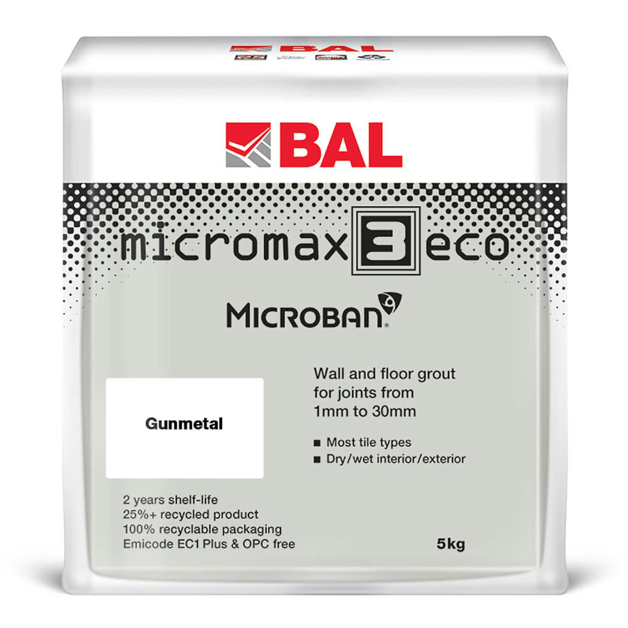 5kg BAL Micromax 3 Eco Gunmetal Grout