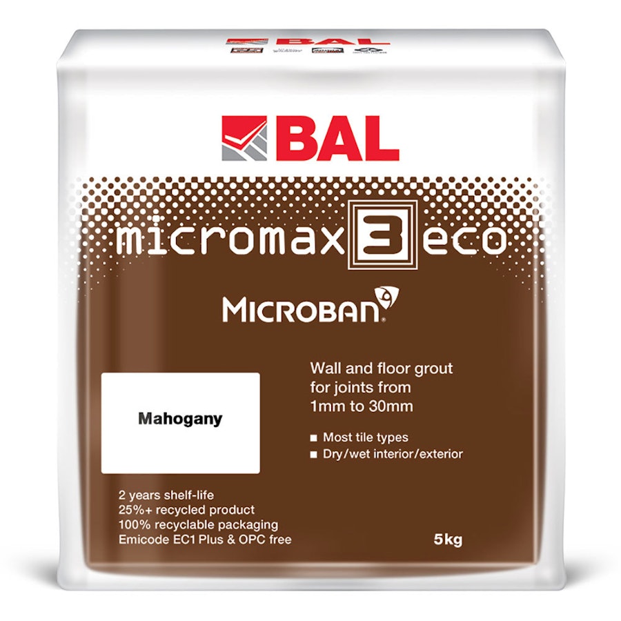 5kg BAL Micromax 3 Eco Mahogany Grout