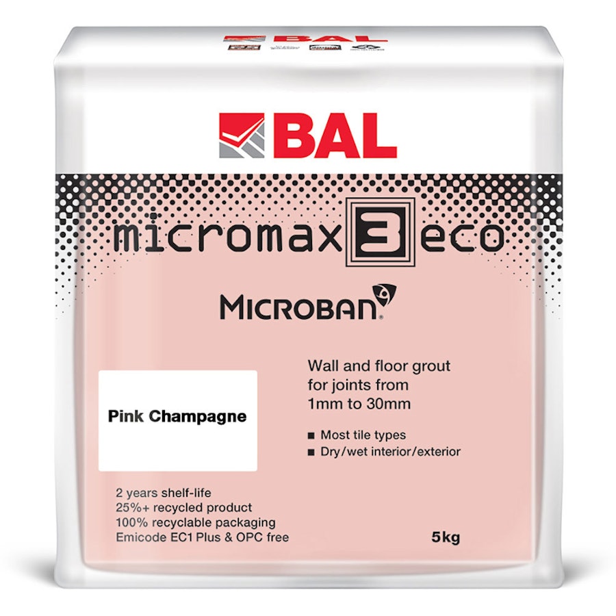 5kg BAL Micromax 3 Eco Pink Champagne Grout