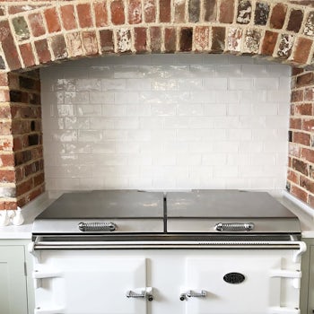 Brick Blanco White Kitchen Tile