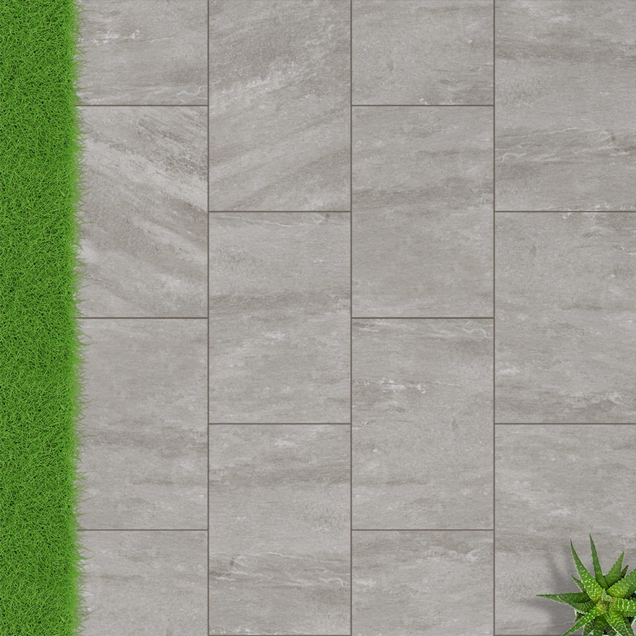 Evergreen Grey Stone Outdoor 20mm Tile
