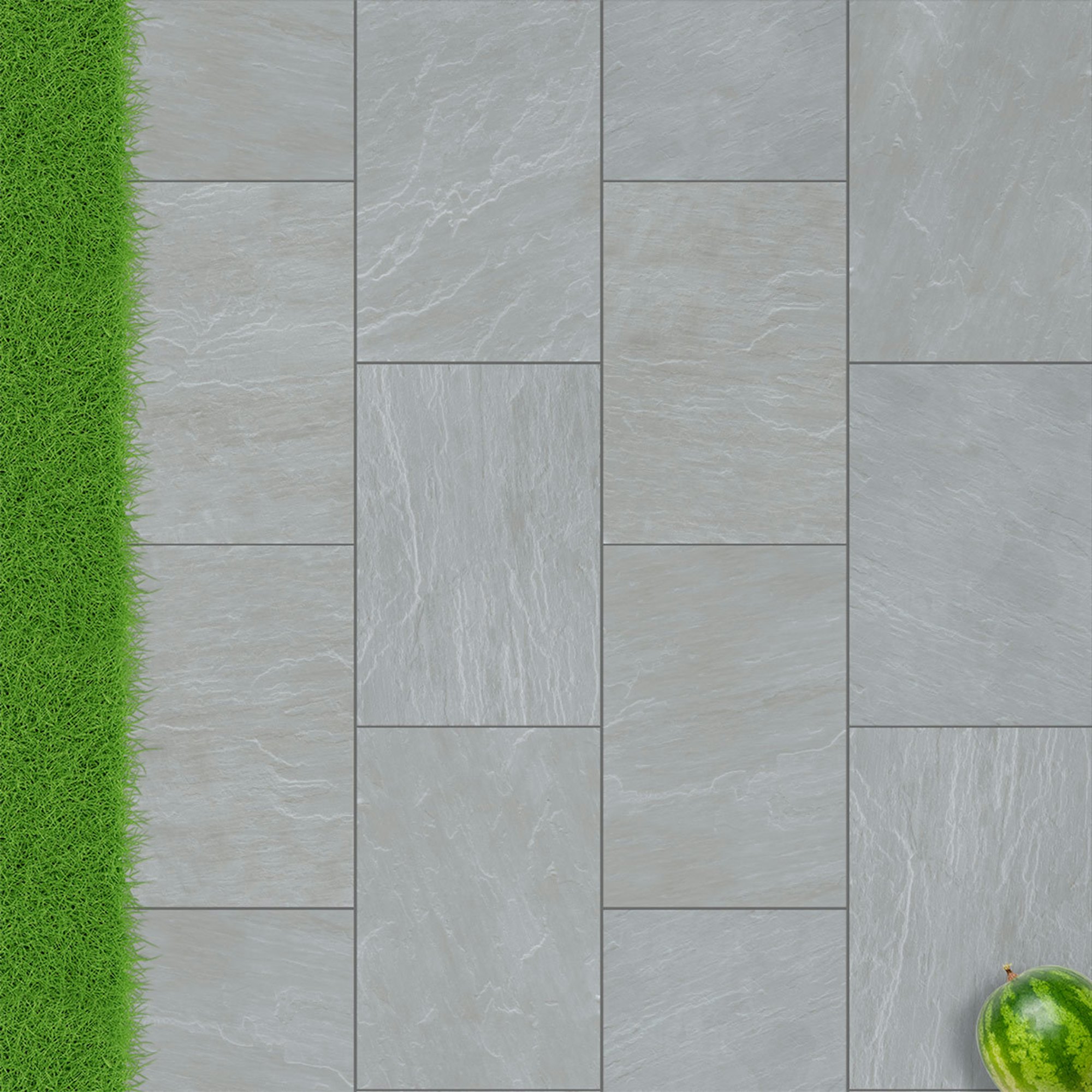 Evergreen Riven Grey Outdoor 20mm Tile