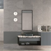 Fontwell Grey Textured Decor Tile