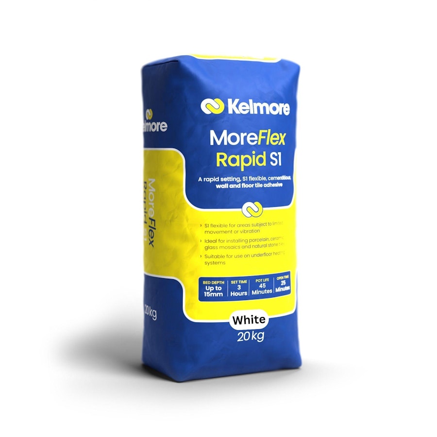 Kelmore MoreFlex Rapid S1 White 20kg Adhesive