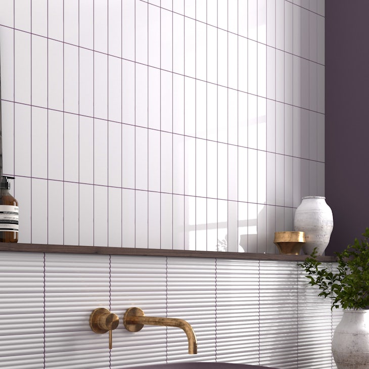 Moledo White Gloss Bathroom Wall Tile