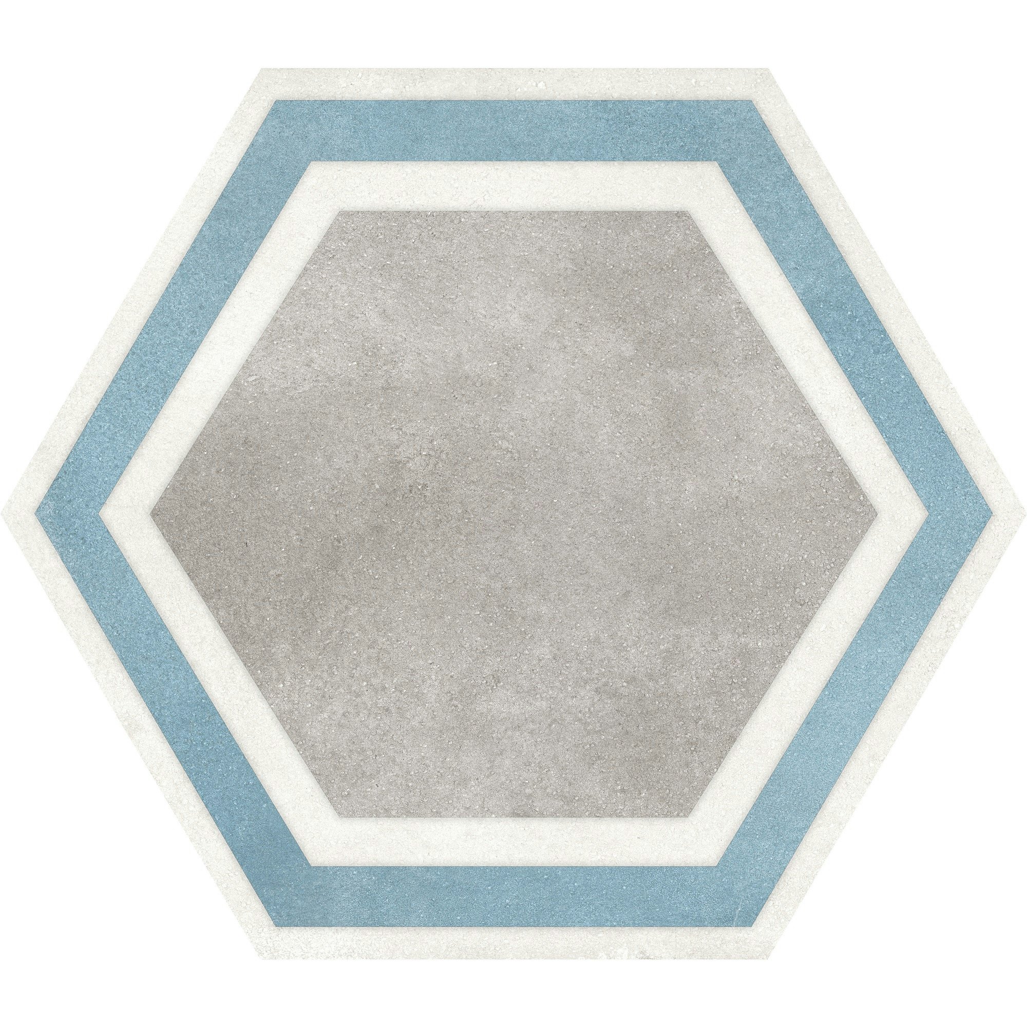 Osaka Grey Framed Hexagon Tile