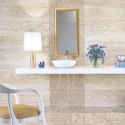 Stones Creme Travertine Marble Effect Tile Clearance